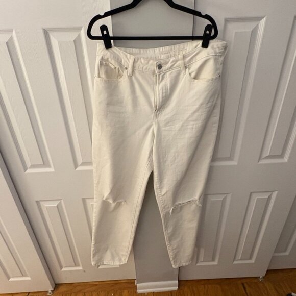 Old Navy High Rise OG Loose 14 Tall White - Picture 1 of 3